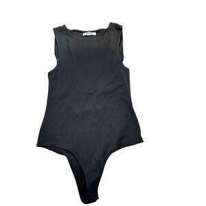 Steve Madden Nico Black Bodysuit Top Sleeveless Round Neck  Women's Size Medium